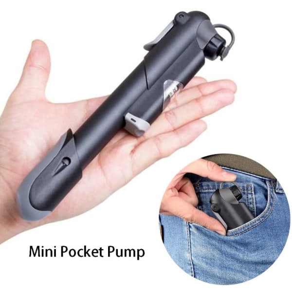 LangTek Mini cykelpumpe, cykel luftpumpe 100PSI bærbar cykel