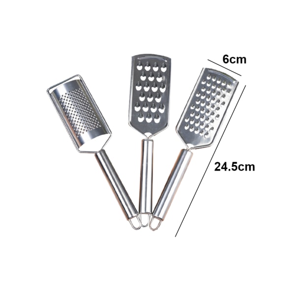 Stainless Steel Cheese Grater Set, Set of 3 Kitchen