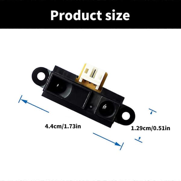 GP2Y0A21YK0F Presis avstandssensor 10-80CM for DIY-elektronikk og robotikk A