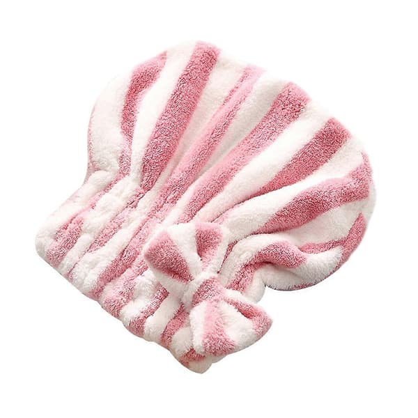 Hårtørkehetter Striper Sløyfehetter Vannabsorpsjon Hatt Pannebånd Baderomsutstyr (Rosa) A