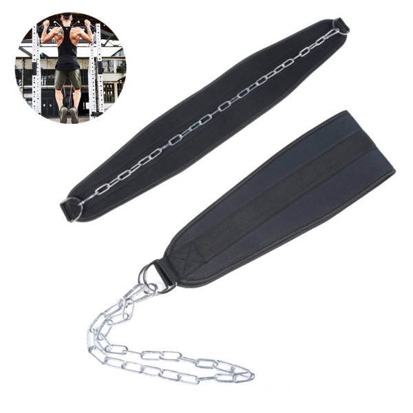 Premium Pull Up Viktbälte med Kedja Stål Viktad