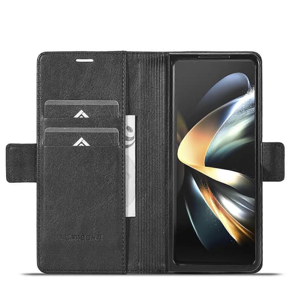 LC.IMEEKE RFID Tyverisikret Læder Telefoncover Sort Til Samsung Galaxy Z Fold5