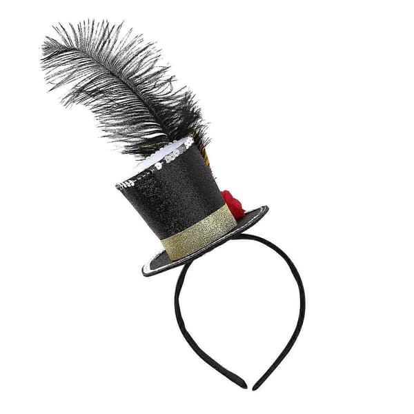 Jenter Sirkussjef Steampunk Pannebånd Med Fjærrose Til Halloween & A