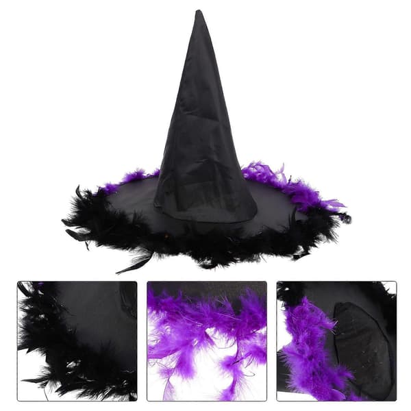 Troldmandshovedbånd Heksehat til Halloweenfester Stykke A