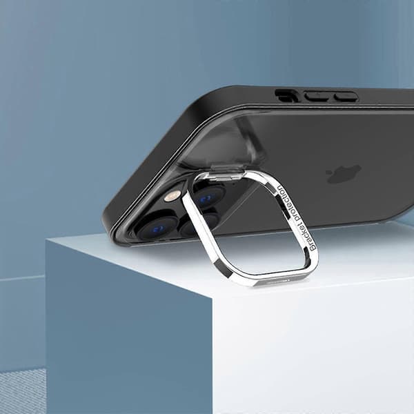 Etui til iPhone 15 Pro Max, indbygget kameraringstativ, ridsefast telefonetui til iPhone 15 Pro Max