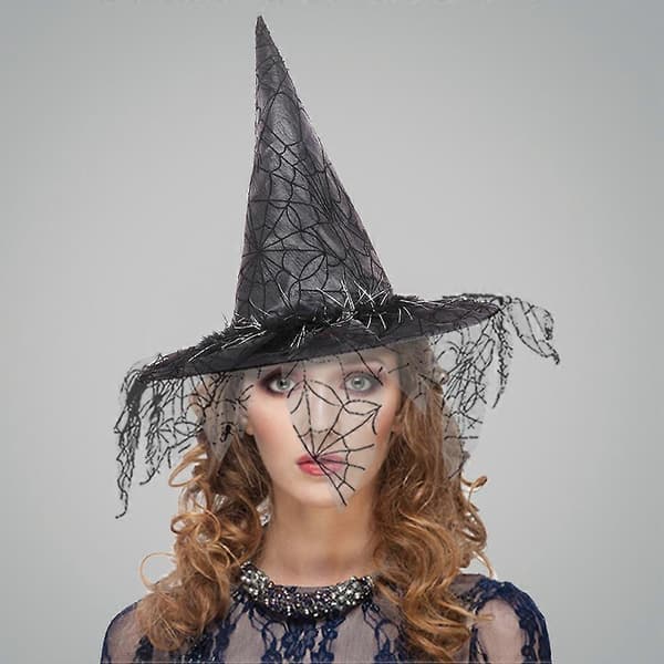 Halloween Heksehat Gaze Heksehat til Fest Halloween Rekvisit A