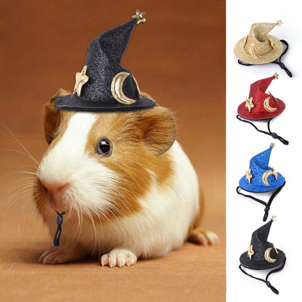 Eläinpuku Halloween-velhohatut, lemmikkihamsterin hatut
