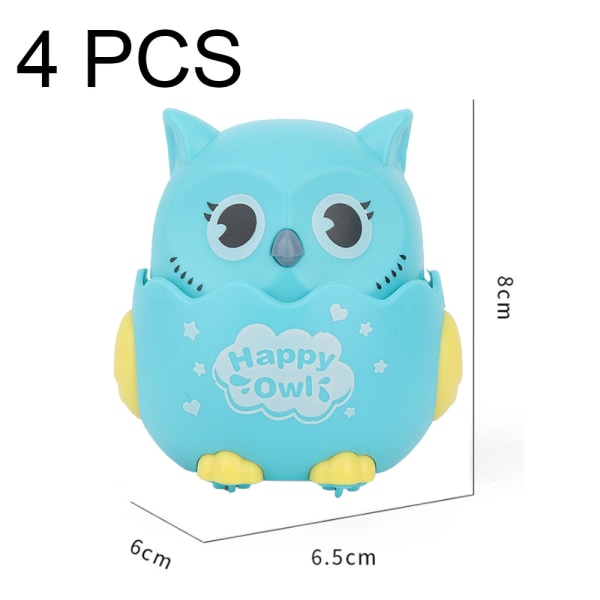 Press Sliding Owl Toy Push and Go Friction Powered Mobile Owl