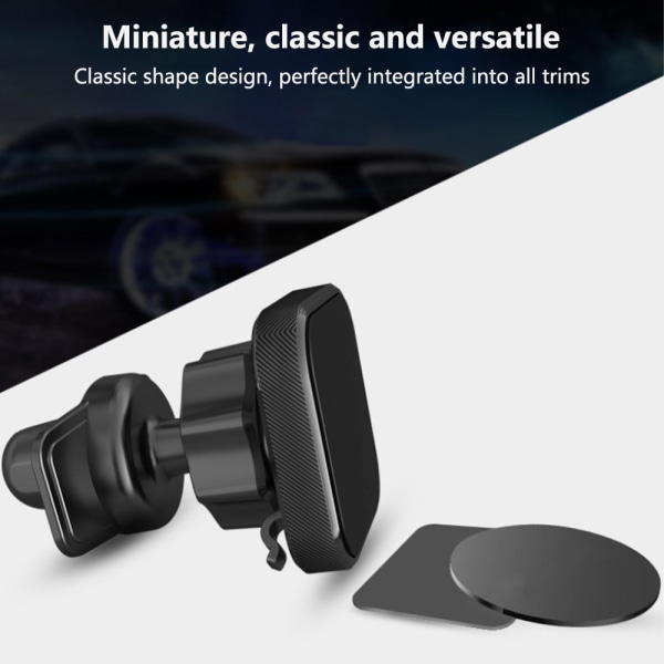 2-pak magnetisk Phone Car Mount Vent Clip, Car Ultimate Hands Free Car Phone Mount Holder, Indbyggede stærke magneter, Air Vent Mobiltelefon Holder til bil