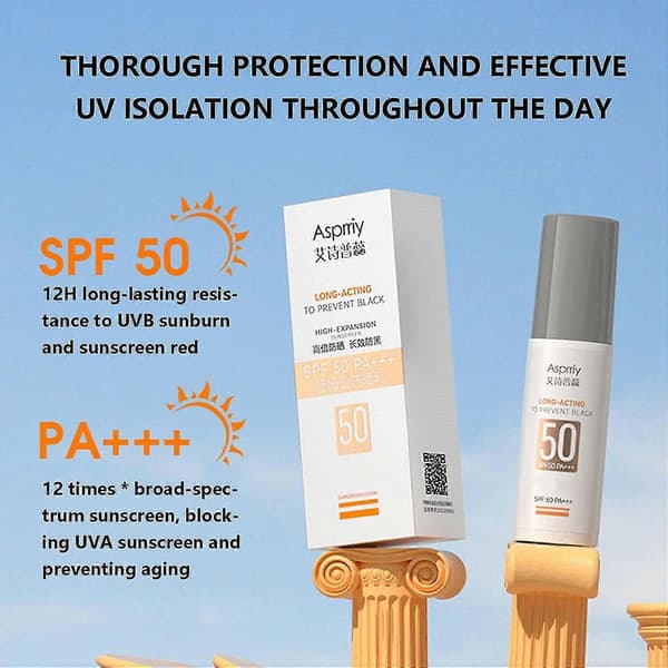 SPF 50+ solcreme Let og nem at fordele Velegnet til følsom hud A