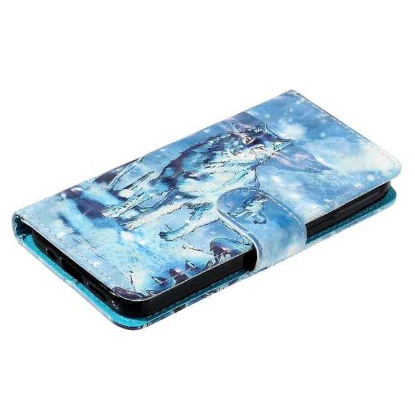 För iPhone 17 Pro Max Plånboksfodral med 3D-mönstertryckt läder och rem A