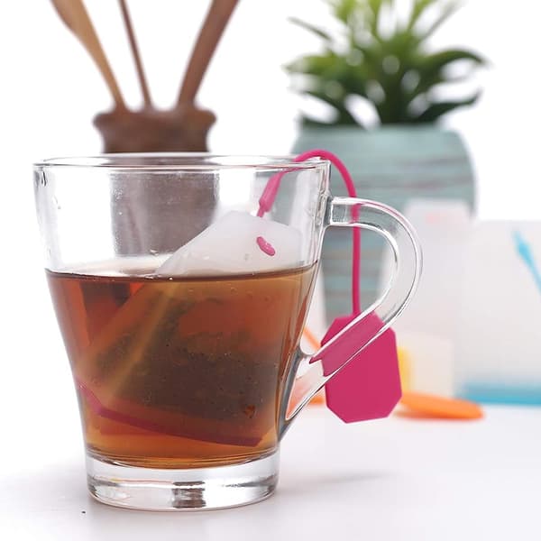 4 stk. te-infusere til løs te, te-si til løs te, te-si, te-steamer, silikone-te-infuser, løsbladet tefilterposer