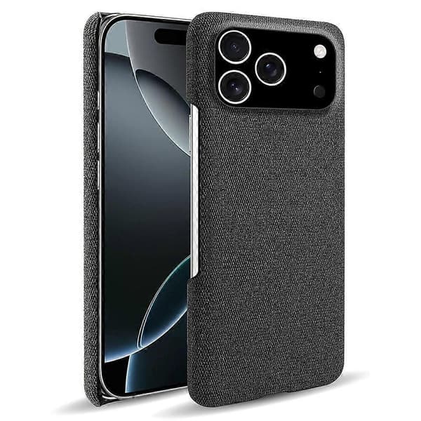 Kompatibel med iPhone 17 Pro Mobilskal Tygtextur Anti-Rep Skyddande PC Baksida A