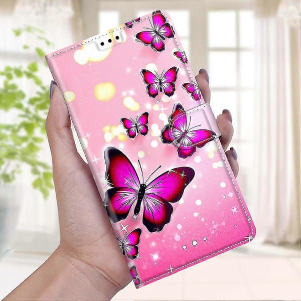 Samsung Galaxy M02 Rosa Fjäril Mobilskal A