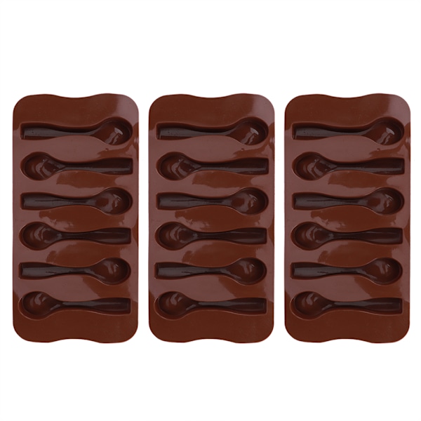 Skedformad Chokladform, Fondant- och Geléverktyg Dekoration Cupcake Bakning, Livsmedelsklassat Material Klar Finish, Lätt Släpp Flexibelt Silikon för