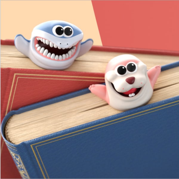 Hauska kirjanmerkki lapsille, Outo Kaverit Kirjanmerkit Puristettu söpö 3D C