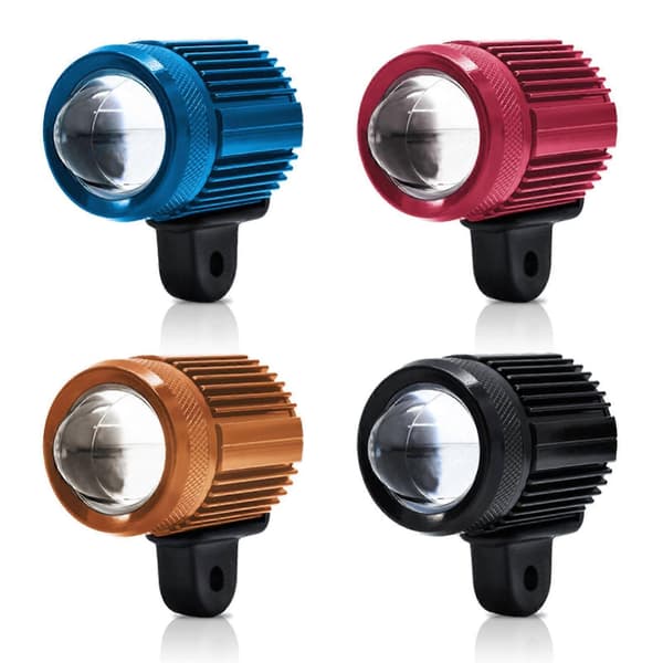 Universell motorsykkel LED frontlys projektorlinse hjelpespotlight vanntett