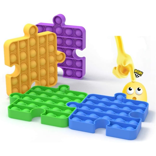 4 kpl Fidget Toys Bubble Sensory Fidget Toy Picture Puzzle