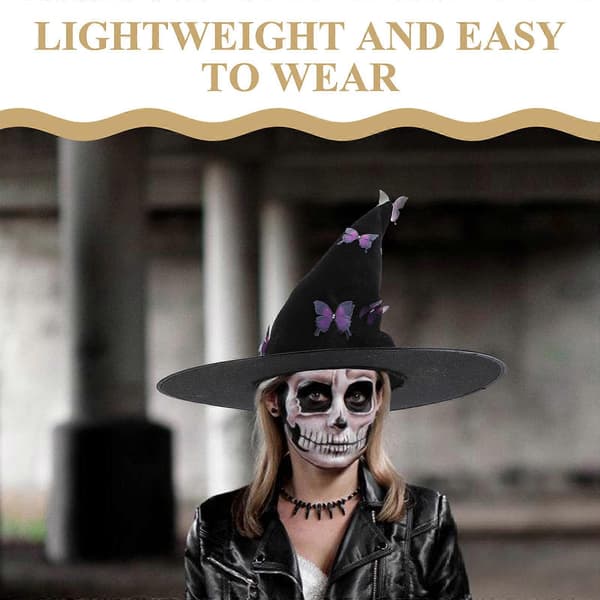 Halloween Heksehat Komfortabelt Fløjlsmateriale til Cosplay-begivenheder A
