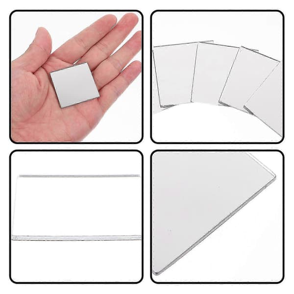 DIY Mini Peililevyt Hopea Akryyli Itseliimautuva Peili 30 kpl