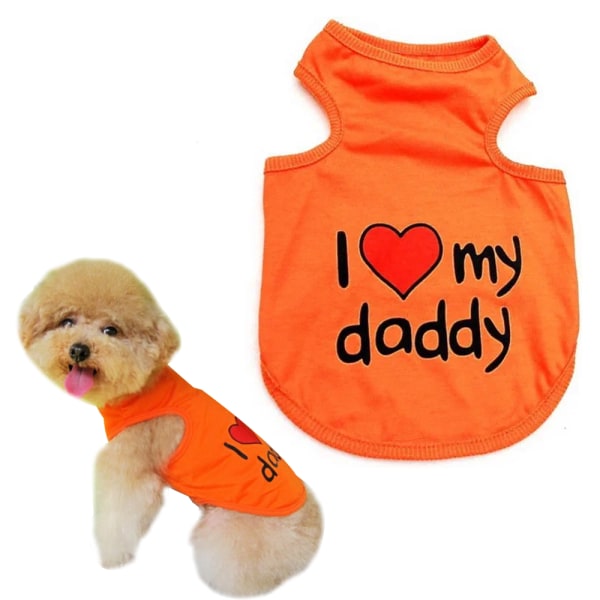 Koiran vaatteet Pienen koiran lemmikkivaatteet "I love my mommy" printed