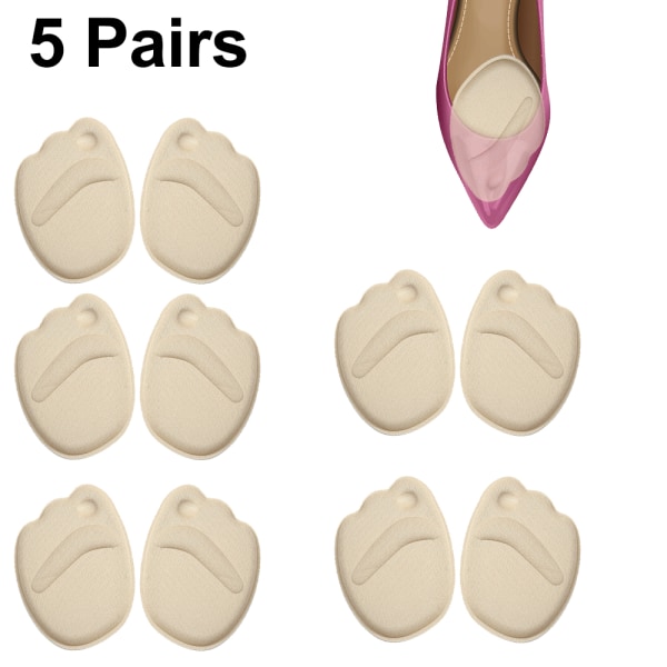 5 paria - Pehmeä sieni jalkapohjan kantapäätyynyn sisäosat naisille