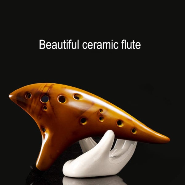 12-håls söt Ocarina Graceful Shape Keramik Ocarina i Alto C