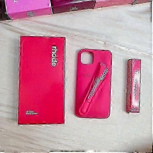 Rhode Lip Gloss Bringebær Telefondeksel til iPhone 16 15 14 13 12 11 Pro Max（Guava Spritz，13 Pro）