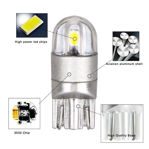 2 kpl T10 LED-lamppuja, korkea kirkkaus autoon A