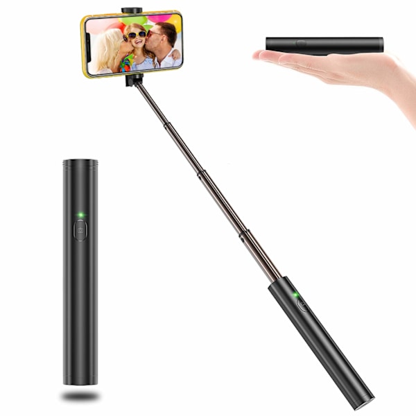 Selfie Stick -jalusta, kaikki yhdessä jatkettava Bluetooth selfie-tikku langattomalla kaukosäätimellä iPhone Xs/Xs Max/XR/X/8, Galaxy S10/9/8/Note,