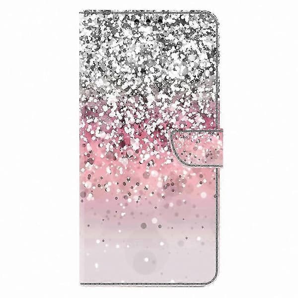 Magnetlås Läderplånboksfodral med 3D Blomdesign för Galaxy A36 5G - Silvermönster TelefonfodralGradient