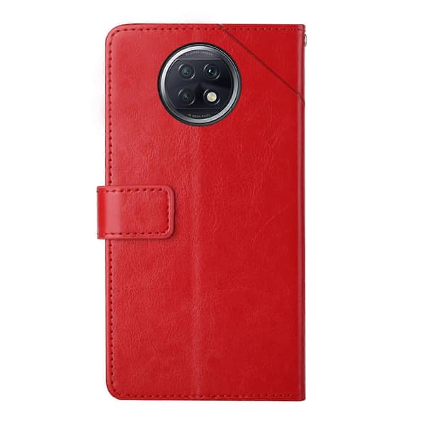 För Xiaomi Redmi Note 9 5G / Note 9T 5G Y-sömmar Horisontellt vikbart läderfodral