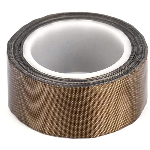 Högpresterande PTFE-glasfibervävtejp, Scotch Teflon non-stick yta självhäftande tejp för vakuumförpackare, impulssvets 25mm x 10M,