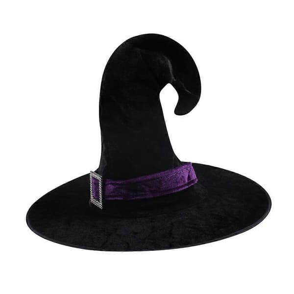 Party Häxhatt Tecknad Böjd Hatt för Halloween-dekoration A