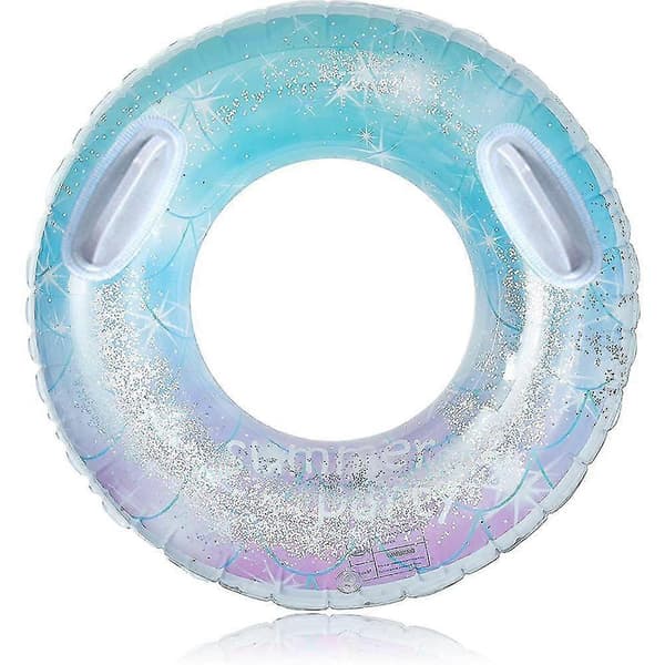 Oppustelig Pool Float Tube, gennemsigtig Svømmering Med Glimmer A