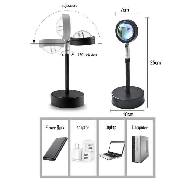 Sunset Lamp Projector Sunset Projection Lamp Sunset Light with