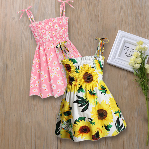 Baby Girl Clothes Summer Floral Slip Dresses, Little Kids Summer