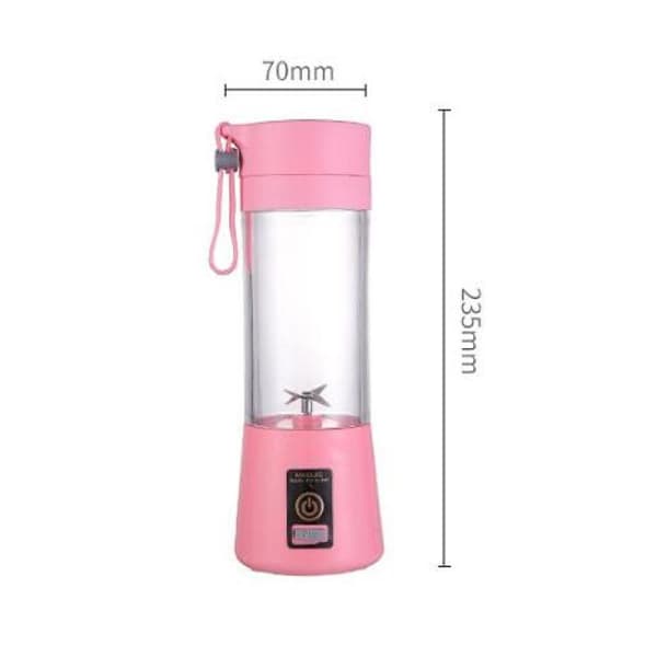 Blender Smoothie Maker, Personlig Blender med 6 Knive i Rustfrit Stål, Bærbar Juicer Blender med USB