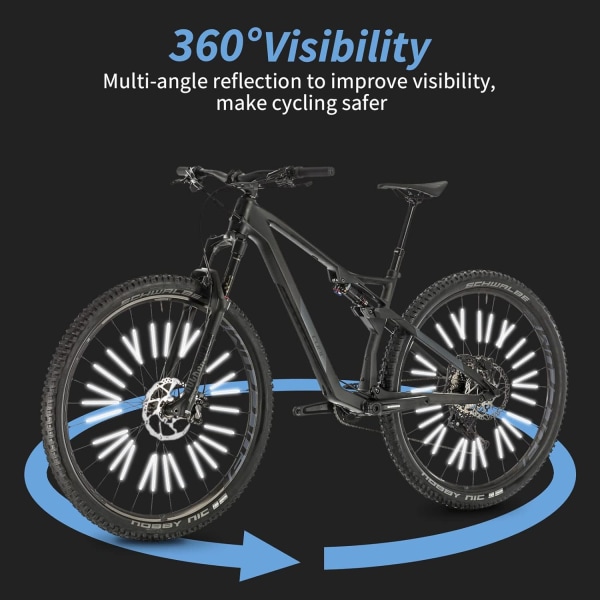 36 stk. cykel eger reflektor hjul eger reflektor 360° synlighed og nem installation cykel reflektorer