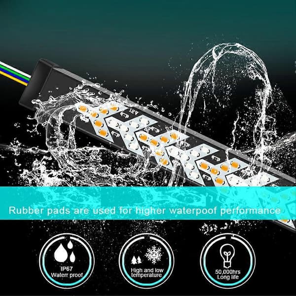 Multifunksjons LED baklys stripe lys 528 lampeperler bil baklys stripe lys bildel A