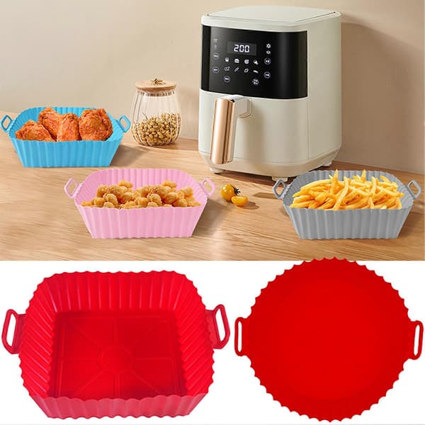 Airfryer Silikon Bakform Återanvändbara Silikon Airfryer Foderbricka Ersättning Airfryer Tillbehör A