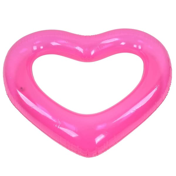 Hjerte Pool Float PVC Materiale Hudvenlig Letvægts Pink Romantisk Stil Flydende Rør til Sommer A