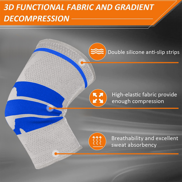 Running anti-collision sports knitted warm knee guard - Fitness