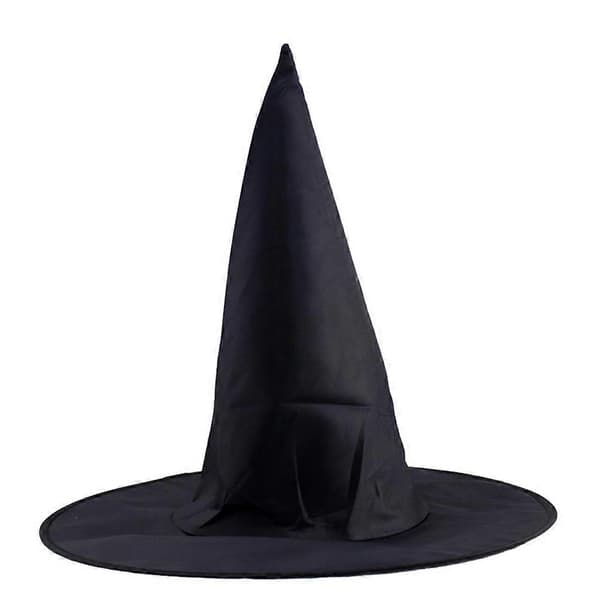 Halloween Hat Sort kasket til Halloween brug Spids heksehat Festtilbehør A