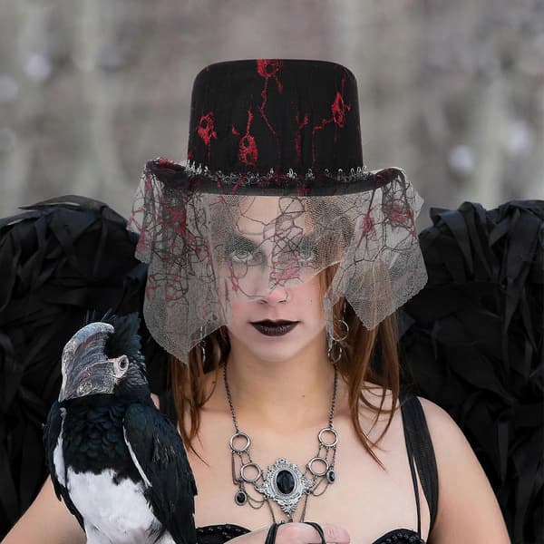 Halloween flosshatt for bruk som Halloween-pynt A