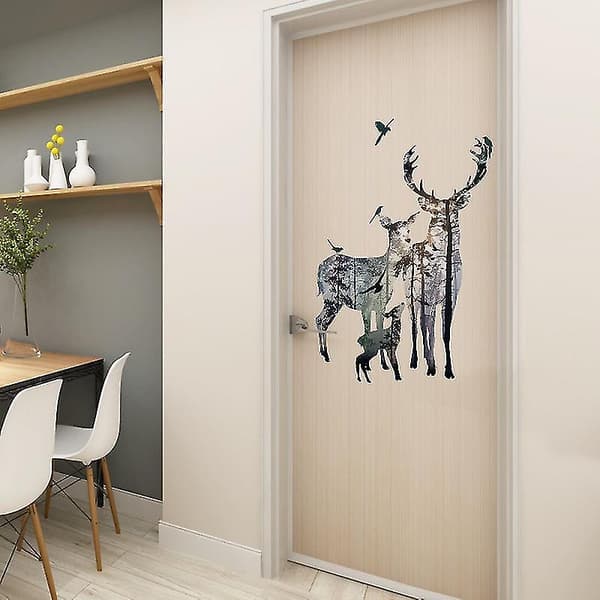 Seinätarrat Koristetarra Seinätarra Eläimet Metsä Linnut Puu 60*80cm A
