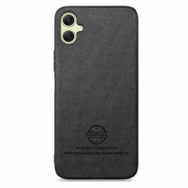 Telefonfodral i twilltyg med läderbaksida för Samsung Galaxy A05