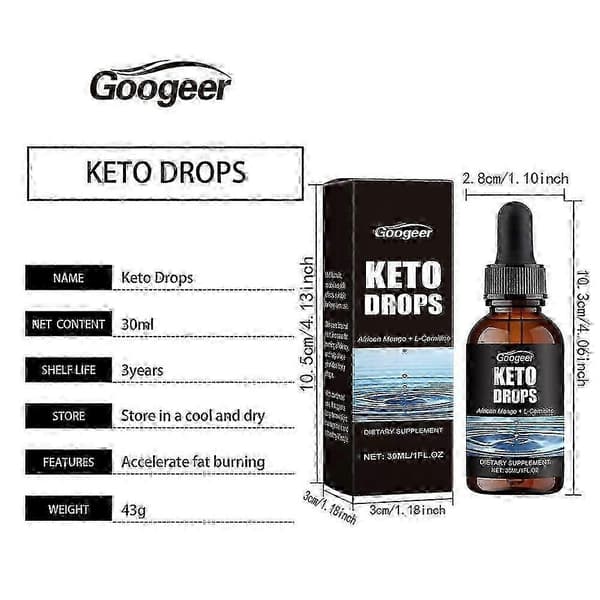 1-5x Keto Drops Kroppsbehandling, Lämplig för Keto Drops Kroppsbehandling 30ml_DuibY A