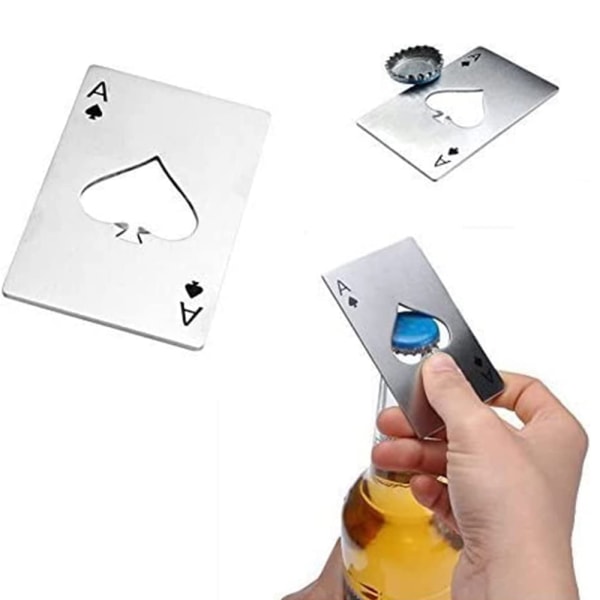Spade En kredittkortflaskeåpner kreativ poker rustfri