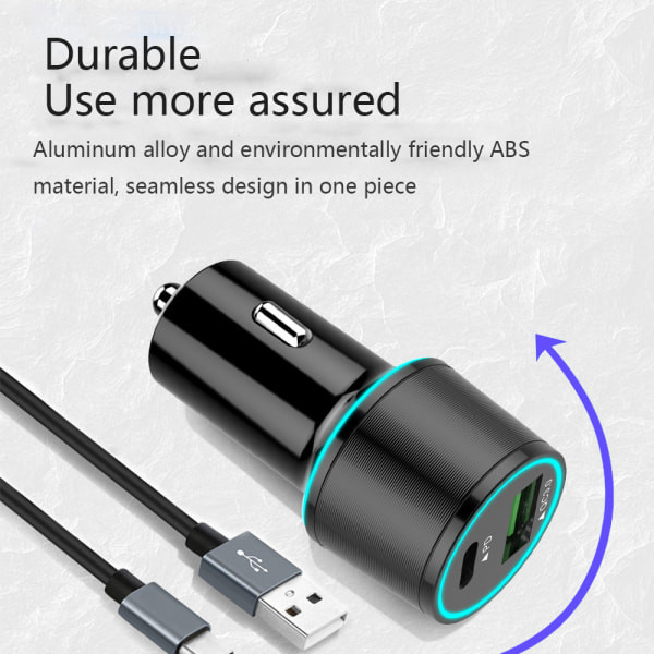 USB C billader, Dual Type-C PD billader Strømforsyning & Q
